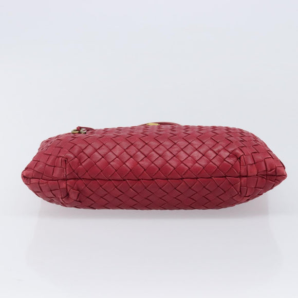 BOTTEGA VENETA INTRECCIATO Hand Bag Leather Pink Gold Auth 205138