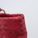 BOTTEGA VENETA INTRECCIATO Hand Bag Leather Pink Gold Auth 205138-9