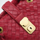 BOTTEGA VENETA INTRECCIATO Hand Bag Leather Pink Gold Auth 205138-20