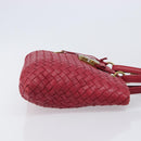 BOTTEGA VENETA INTRECCIATO Hand Bag Leather Pink Gold Auth 205138-3