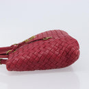 BOTTEGA VENETA INTRECCIATO Hand Bag Leather Pink Gold Auth 205138-4