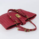 BOTTEGA VENETA INTRECCIATO Hand Bag Leather Pink Gold Auth 205138-6