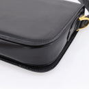 CELINE Shoulder Bag Leather Black Gold Auth 205144-17