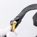 CELINE Shoulder Bag Leather Black Gold Auth 205144-8