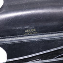 CELINE Shoulder Bag Leather Black Gold Auth 205144-10