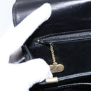 CELINE Shoulder Bag Leather Black Gold Auth 205144-23