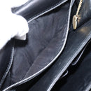 CELINE Shoulder Bag Leather Black Gold Auth 205144-12