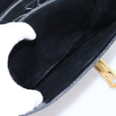 CELINE Shoulder Bag Leather Black Gold Auth 205144-24