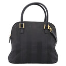 FENDI Pecan Canvas Hand Bag 2way Black Gold Auth 205145-13