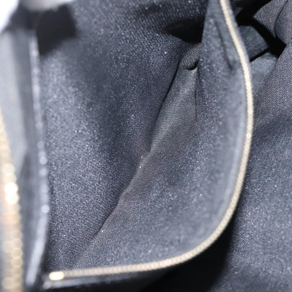 FENDI Pecan Canvas Hand Bag 2way Black Gold Auth 205145