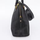FENDI Pecan Canvas Hand Bag 2way Black Gold Auth 205145-3