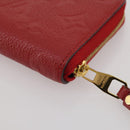 LOUIS VUITTON Monogram Empreinte Zippy Coin Purse Wallet Red M63696 Auth 205146M-16