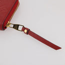 LOUIS VUITTON Monogram Empreinte Zippy Coin Purse Wallet Red M63696 Auth 205146M-8