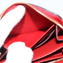 LOUIS VUITTON Monogram Empreinte Zippy Coin Purse Wallet Red M63696 Auth 205146M-17