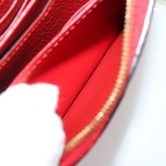 LOUIS VUITTON Monogram Empreinte Zippy Coin Purse Wallet Red M63696 Auth 205146M