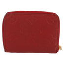 LOUIS VUITTON Monogram Empreinte Zippy Coin Purse Wallet Red M63696 Auth 205146M-2