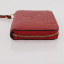 LOUIS VUITTON Monogram Empreinte Zippy Coin Purse Wallet Red M63696 Auth 205146M-3