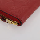 LOUIS VUITTON Monogram Empreinte Zippy Coin Purse Wallet Red M63696 Auth 205146M-7
