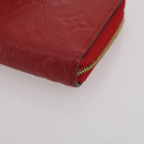 LOUIS VUITTON Monogram Empreinte Zippy Coin Purse Wallet Red M63696 Auth 205146M-14