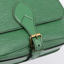 LOUIS VUITTON Epi Cartouchiere MM Shoulder Bag Green M52244 LV Auth 205149V-18