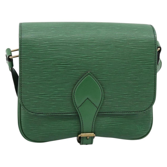 LOUIS VUITTON Epi Cartouchiere MM Shoulder Bag Green M52244 LV Auth 205149V