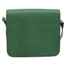 LOUIS VUITTON Epi Cartouchiere MM Shoulder Bag Green M52244 LV Auth 205149V-2