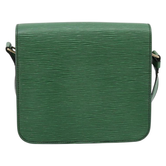 LOUIS VUITTON Epi Cartouchiere MM Shoulder Bag Green M52244 LV Auth 205149V
