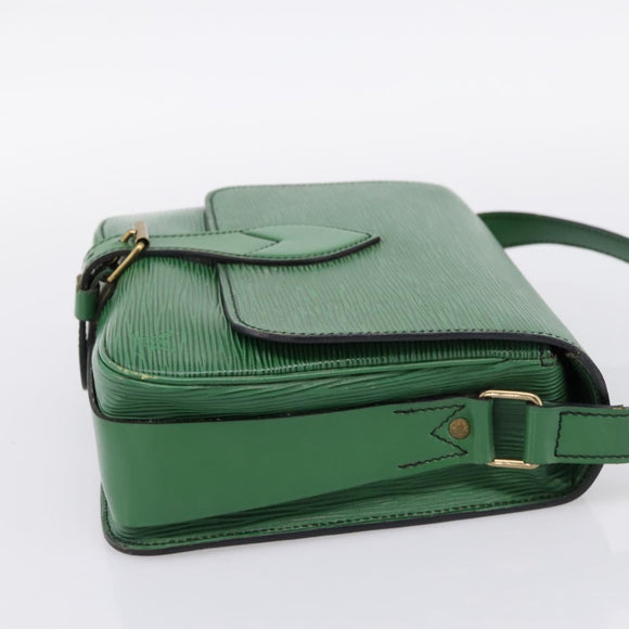 LOUIS VUITTON Epi Cartouchiere MM Shoulder Bag Green M52244 LV Auth 205149V