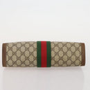 GUCCI GG Supreme Web Sherry Line Bag PVC Beige Gold 37 014 3087 Auth 205150A-10