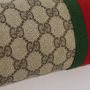 GUCCI GG Supreme Web Sherry Line Bag PVC Beige Gold 37 014 3087 Auth 205150A-11