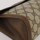GUCCI GG Supreme Web Sherry Line Bag PVC Beige Gold 37 014 3087 Auth 205150A-12