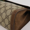 GUCCI GG Supreme Web Sherry Line Bag PVC Beige Gold 37 014 3087 Auth 205150A-13