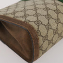 GUCCI GG Supreme Web Sherry Line Bag PVC Beige Gold 37 014 3087 Auth 205150A-14