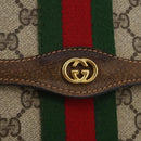 GUCCI GG Supreme Web Sherry Line Bag PVC Beige Gold 37 014 3087 Auth 205150A-16