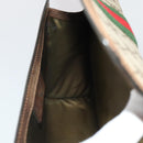 GUCCI GG Supreme Web Sherry Line Bag PVC Beige Gold 37 014 3087 Auth 205150A-22