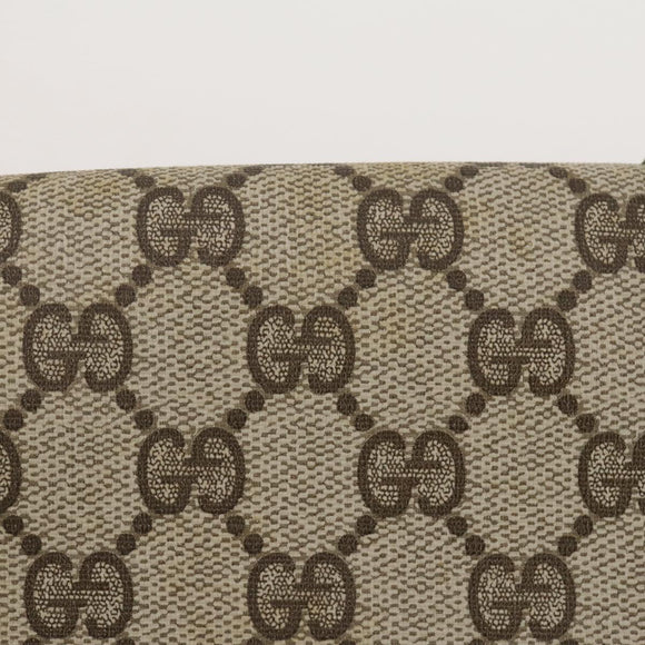 GUCCI GG Supreme Web Sherry Line Bag PVC Beige Gold 37 014 3087 Auth 205150A