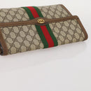GUCCI GG Supreme Web Sherry Line Bag PVC Beige Gold 37 014 3087 Auth 205150A-9