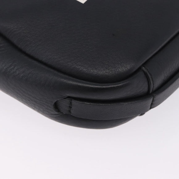 BALENCIAGA Everyday Camera Bag XS Leather Black Silver 489809 Auth 205151V