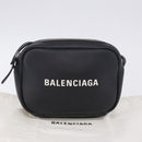 BALENCIAGA Everyday Camera Bag XS Leather Black Silver 489809 Auth 205151V-26