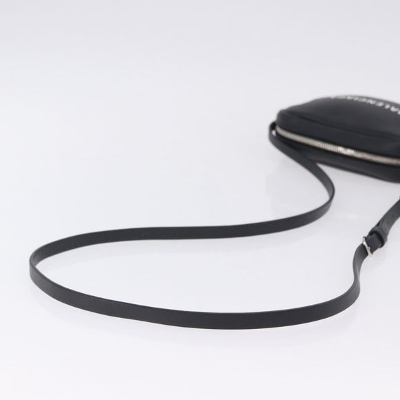 BALENCIAGA Everyday Camera Bag XS Leather Black Silver 489809 Auth 205151V
