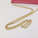 PRADA Chain Wallet Safiano Leather Pink Gold Auth 205152A-8