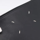 Maison Margiela Clutch Bag Leather Black Auth 205155A-12
