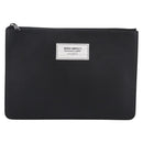 Maison Margiela Clutch Bag Leather Black Auth 205155A-2