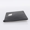 Maison Margiela Clutch Bag Leather Black Auth 205155A-4