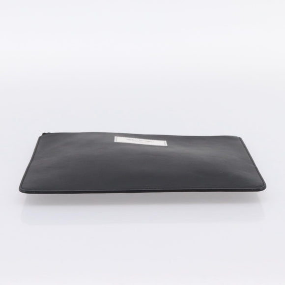 Maison Margiela Clutch Bag Leather Black Auth 205155A