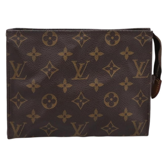 LOUIS VUITTON Monogram Poche Toilette 19 Pouch M47544 LV Auth 205157