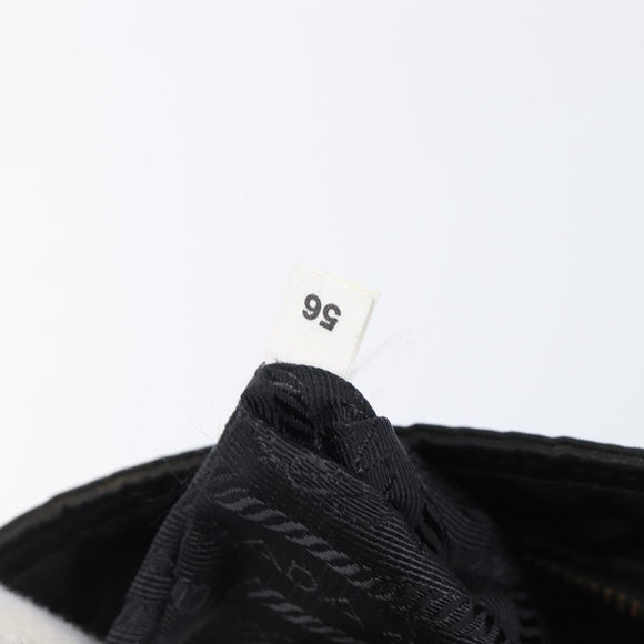 PRADA Shoulder Bag Nylon Black Silver Auth 205158