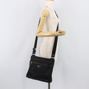 PRADA Shoulder Bag Nylon Black Silver Auth 205158-31