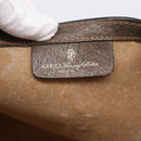 GUCCI GG Supreme Web Sherry Line Clutch Bag PVC Beige Gold 89 01 006 Auth 205159-13
