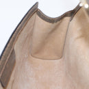 GUCCI GG Supreme Web Sherry Line Clutch Bag PVC Beige Gold 89 01 006 Auth 205159-16